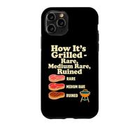 Carcasa para iPhone 11 Pro Divertido BBQ Grill Master Steak Doneness Cookout Humor