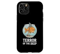 Carcasa para iPhone 11 Pro Divertido pez Dorado con Aleta de tiburón: Terror of The Deep