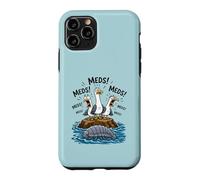 Carcasa para iPhone 11 Pro Divertido píldora Bug Meds Gaviota Grito Enfermera Juego de Palabras Médico Humor