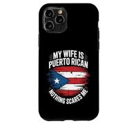 Carcasa para iPhone 11 Pro Divertido Puerto Rico Esposa Marido Boricua Bandera Matrimonio Humor