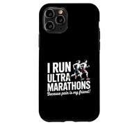 Carcasa para iPhone 11 Pro Divertido Ultra Maratón Diciendo Dolor Es Mi Amigo Corredor