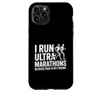 Carcasa para iPhone 11 Pro Divertido Ultra Maratón Diciendo Dolor Es Mi Amigo Corredor