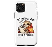 Carcasa para iPhone 11 Pro Do Not Disturb Coffee Sloth Cute Funny Morning Mood Tees