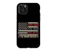 Carcasa para iPhone 11 Pro Dog Dad The Man The Myth The Snack Dealer Bandera Estadounidense