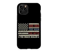 Carcasa para iPhone 11 Pro Dog Dad The Man The Myth The Snack Dealer Bandera Estadounidense