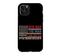 Carcasa para iPhone 11 Pro Dog Dad The Man The Myth The Snack Dealer Bandera Estadounidense