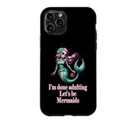 Carcasa para iPhone 11 Pro Done Adulting Sassy Let's be Mermaids Divertido Regalo de Calavera de azúcar