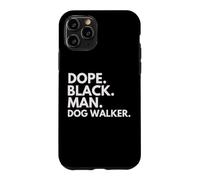 Carcasa para iPhone 11 Pro Dope Black Man Dog Walker Orgullo afroamericano