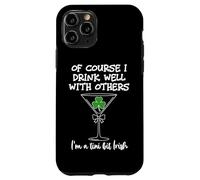 Carcasa para iPhone 11 Pro Drinks Well with Others St Patrick's Tini bit Irish Drinking