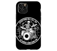 Carcasa para iPhone 11 Pro Drummer Skeleton Everything Will Kill You Funny