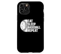 Carcasa para iPhone 11 Pro Eat Sleep Baseball Repeat Softball Catcher Batter Baseballer