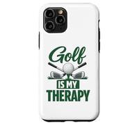 Carcasa para iPhone 11 Pro «El Golf es mi Terapia», Divertida Cita Deportiva Feliz