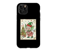 Carcasa para iPhone 11 Pro Elefante Santa's Elf Christmas Tree Presents Retro Holiday