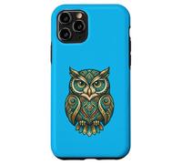 Carcasa para iPhone 11 Pro Elemental Folk Art Owl Symmetrical Mandala Bird Graphic