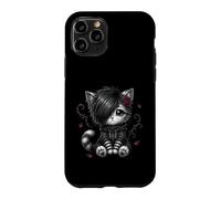 Carcasa para iPhone 11 Pro EMO Cat Rose Regalos góticos Amante de los Gatos Goth Girl Dark Kitty