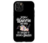 Carcasa para iPhone 11 Pro Escuela de Medicina Ser un Unicornio es difícil, así Que me convertí en médico
