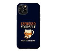 Carcasa para iPhone 11 Pro Espresso Yourself Winter Edition Divertido Juego de Palabras para Amantes del café