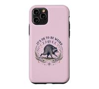 Carcasa para iPhone 11 Pro Está Bien ser Raro Ronda Viral Raccoon Cottagecore