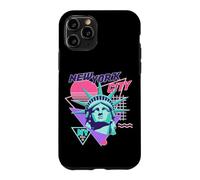 Carcasa para iPhone 11 Pro Estatua De La Libertad De La Ciudad De Nueva York Retro Vaporwave Estética