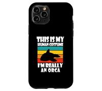 Carcasa para iPhone 11 Pro Este es mi Disfraz Humano, Soy Realmente una Orca, Divertido papá de Orca