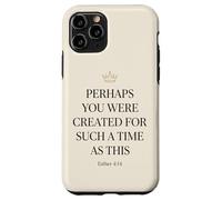Carcasa para iPhone 11 Pro Ester 4:14 Corona Versículo de la Biblia Fe Mujeres