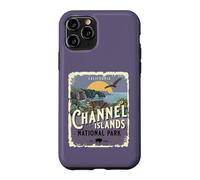Carcasa para iPhone 11 Pro Estilo Vintage de póster de Viaje al Parque Nacional de Las Islas del Canal