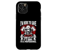Carcasa para iPhone 11 Pro Estoy aquí para Salvar a tu Gatito Divertido Bombero Gato