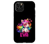 Carcasa para iPhone 11 Pro Eva Nombre Personalizado Colorido Unicornio Mujer Ni