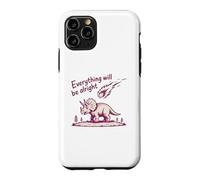 Carcasa para iPhone 11 Pro Everything Is Alright Dinosaur Asteroid Chaos Graphic Retro