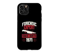 Carcasa para iPhone 11 Pro Experto forense Desde el Nacimiento 1971 Cumpleaños temático de crímenes Reales
