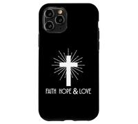 Carcasa para iPhone 11 Pro Fe Esperanza y Amor - Jesús Cruz Cristiana