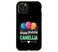 Carcasa para iPhone 11 Pro Feliz cumpleaños Camellia