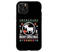 Carcasa para iPhone 11 Pro Feliz Navidad Goat Ugly Sweater Xmas Knit