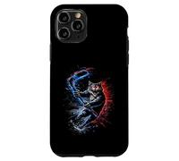 Carcasa para iPhone 11 Pro Fierce Hockey Cat Graphic Funny Angry Cat Playing Hockey
