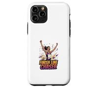 Carcasa para iPhone 11 Pro Finish Line Chaser Running Motivación Atleta Diseño