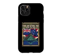 Carcasa para iPhone 11 Pro Fiordland National Park Nueva Zelanda Bandera Gráfico de Viaje