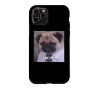 Carcasa para iPhone 11 Pro Fire Me Perro Pug con Trabajo Divertido Meme Borroso