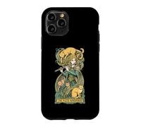 Carcasa para iPhone 11 Pro Flauta Susurrador Gatos Flautista Flautista Amante Gato Chica Música