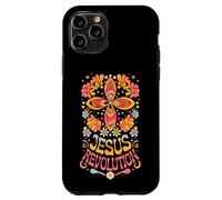 Carcasa para iPhone 11 Pro Flor Hippie Retro Maravillosa de la Revolución de Jesús, fe Cristiana