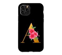 Carcasa para iPhone 11 Pro Floral A Alphabet Cute Initial Monogram Letter A Graphic