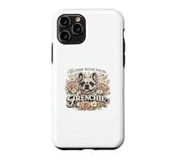 Carcasa para iPhone 11 Pro Florece con tu Regalo Floral para mamá de Bulldog Francés