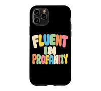 Carcasa para iPhone 11 Pro Fluido En blasfemia Texto en Negrita Gráfico Pastel Bubble Letters
