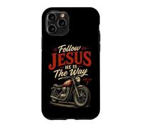 Carcasa para iPhone 11 Pro Follow Jesus He is The Way Christian Motorcycle Gospel Biker