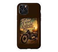 Carcasa para iPhone 11 Pro Follow Jesus He is The Way Christian Motorcycle Gospel Biker
