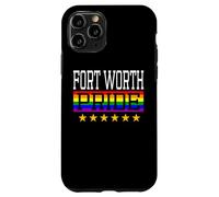 Carcasa para iPhone 11 Pro Fort Worth Pride Texas Gay Lesbianas Queer LGBT Rainbow Flag