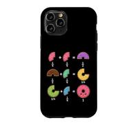 Carcasa para iPhone 11 Pro Fracciones de Dona Humor matemático para Profesores, Estudiantes, niños