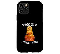Carcasa para iPhone 11 Pro Fuck Off I'm Meditating Meditation Meme Buddha Adult Humor