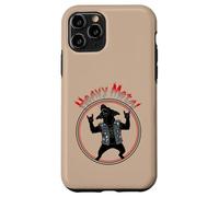 Carcasa para iPhone 11 Pro Funny Black Labrador Heavy-Metal Rock Música Metalhand