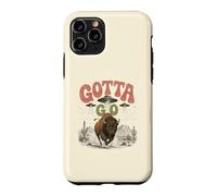 Carcasa para iPhone 11 Pro Funny Buffalo Gotta Go OVNI Alien Desert Design Western Humor
