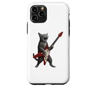 Carcasa para iPhone 11 Pro Funny Cat Playing Guitar Rock Men Women Kids
